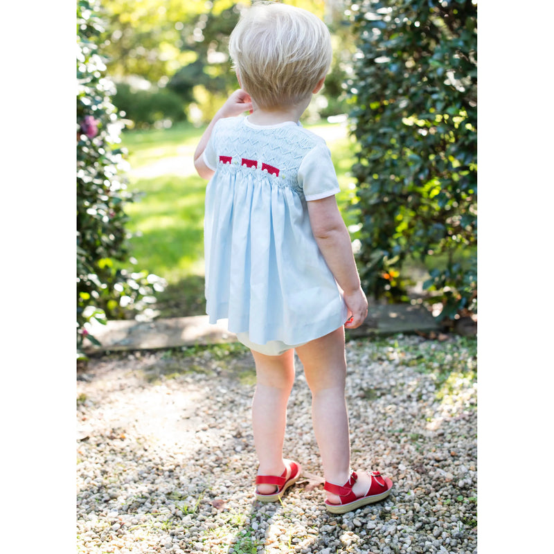 Wagon Set- Blue Pique