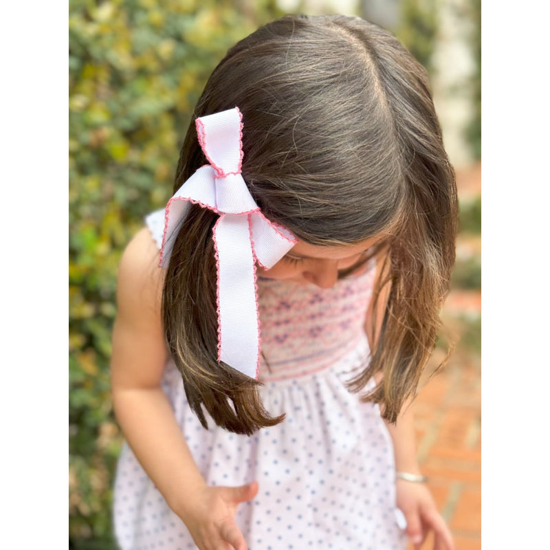Bow- Coral Picot Trim