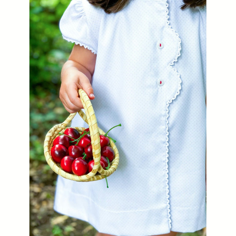Smocked Cherry Apron Dress