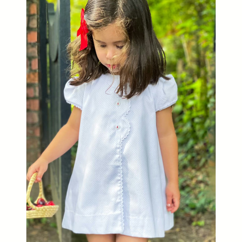 Smocked Cherry Apron Dress