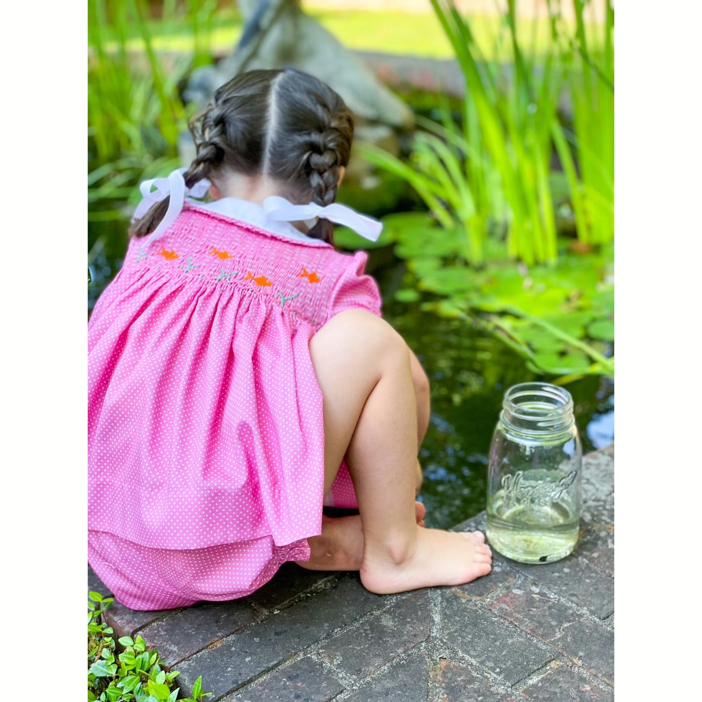 Girls Smocked Goldfish Set