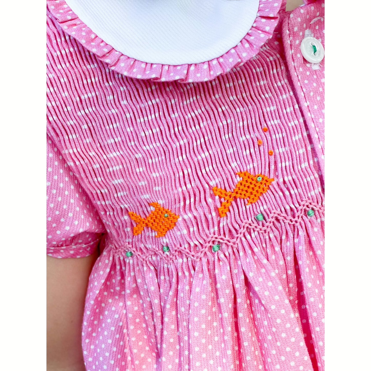 Girls Smocked Goldfish Set