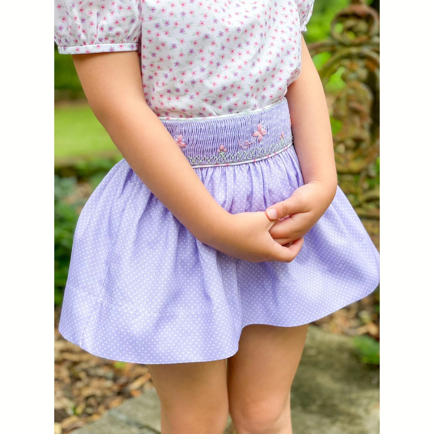 Smocked Butterfly Skirt