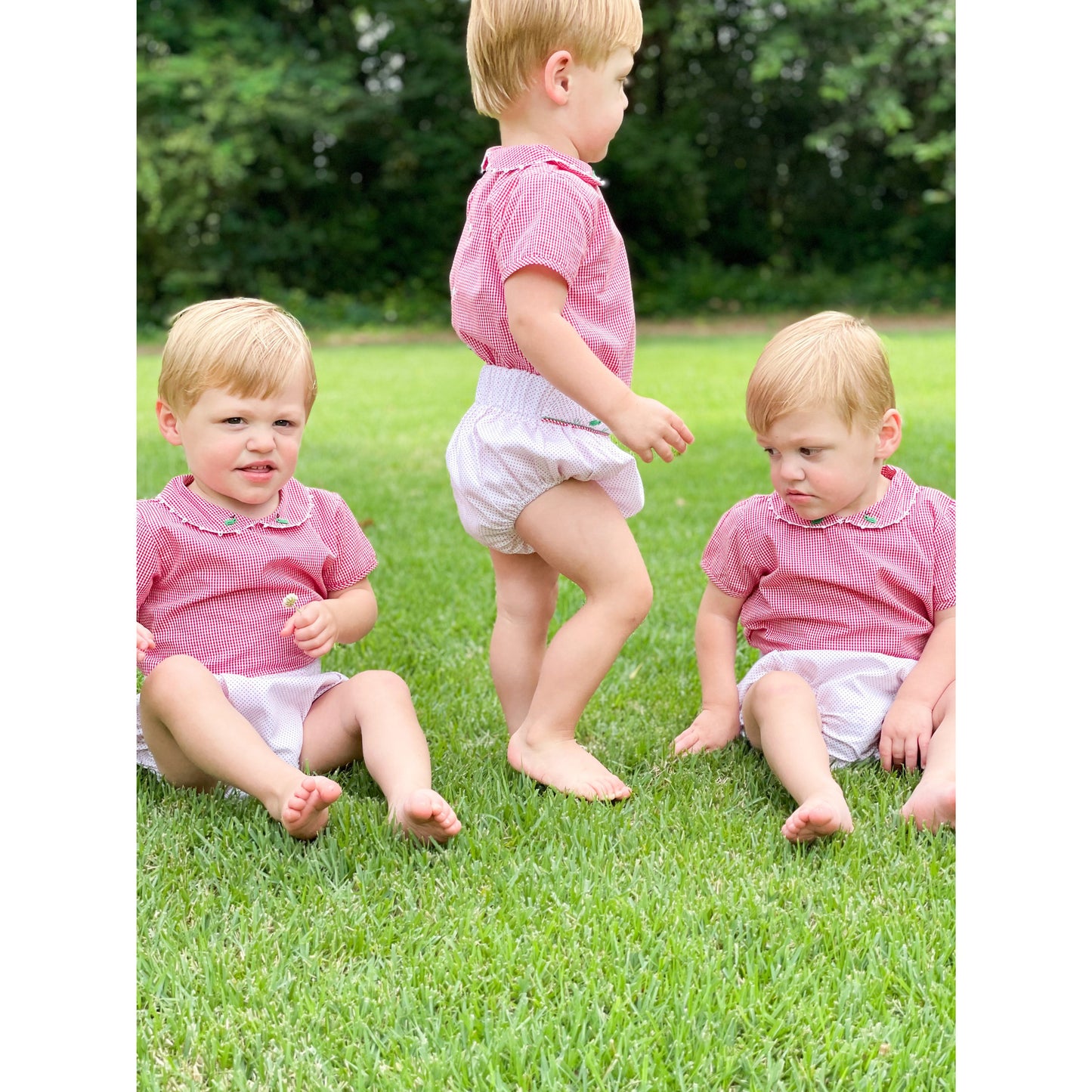 Smocked Grasshopper Bloomer Set