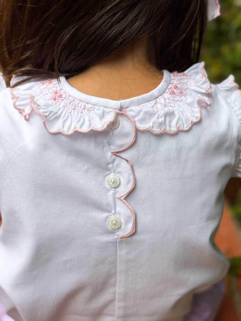 Angel Sleeve Ruffle Blouse - Pink