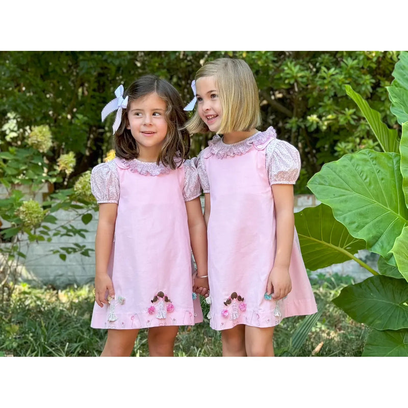 Ruffle Smocked Blouse- Lilac/Pink