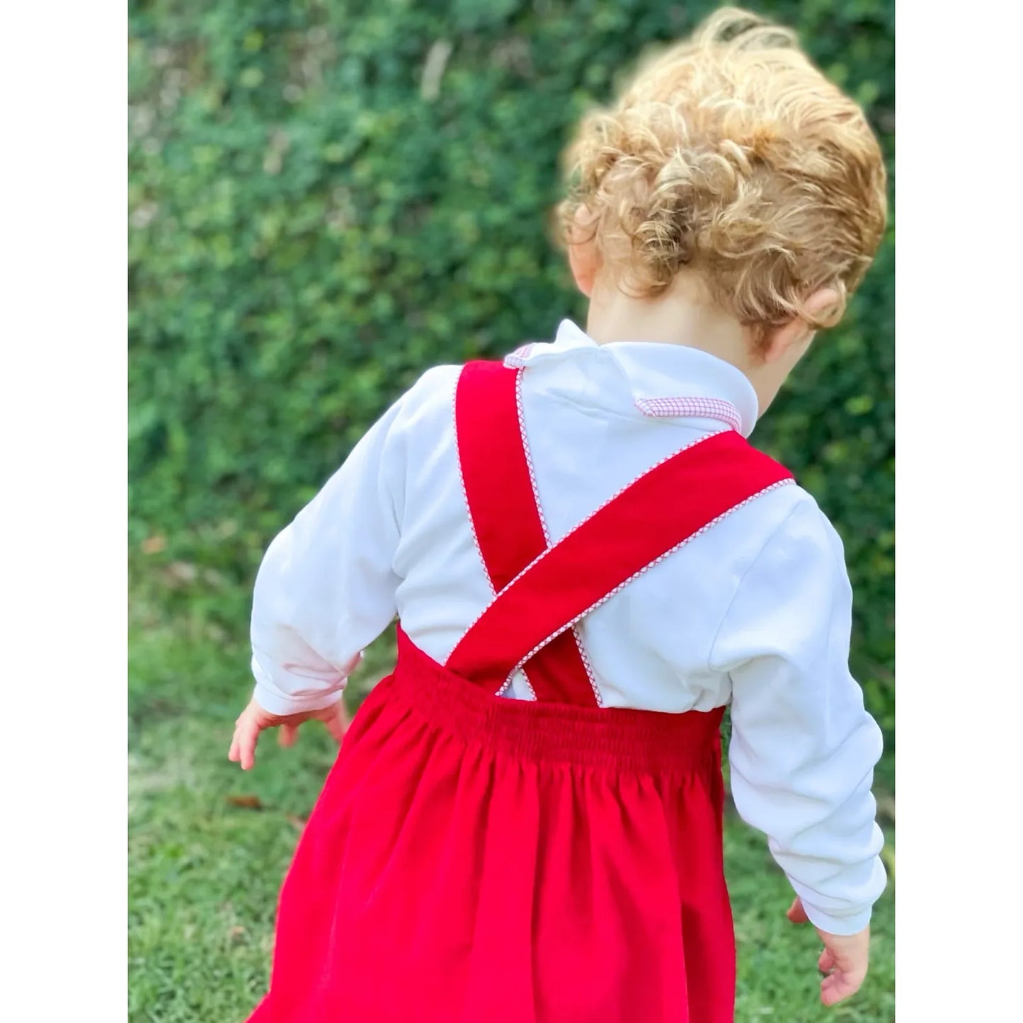 Red Windowpane Banded Turtleneck