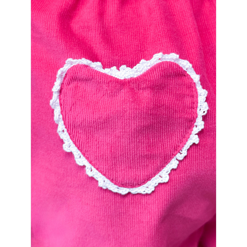Heart Pocket Pant- Hot Pink