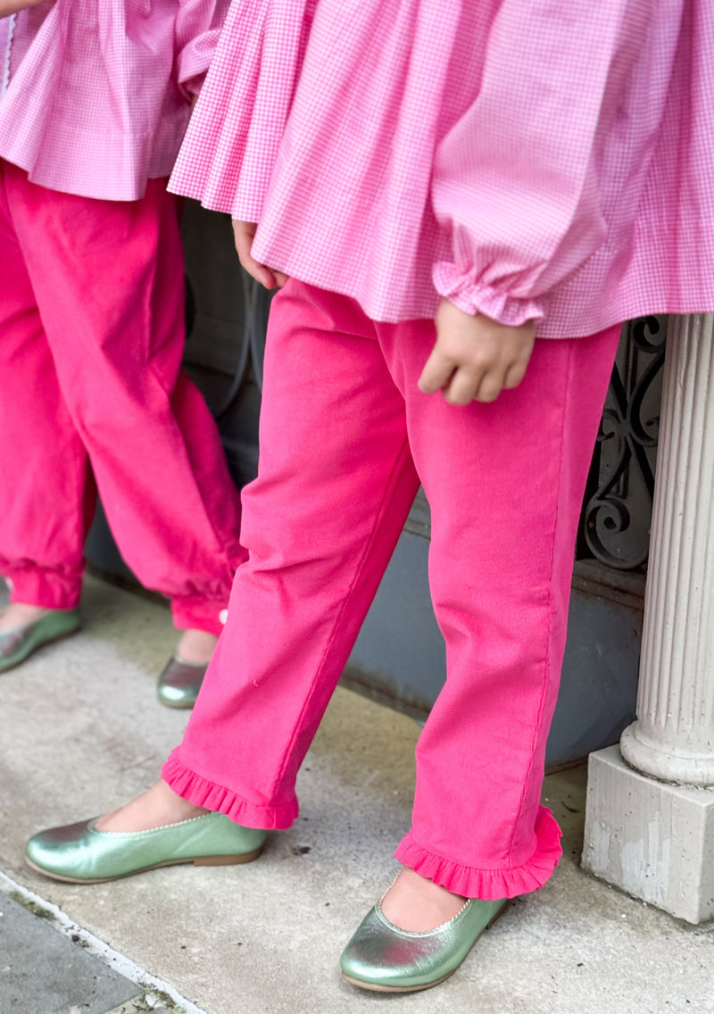 Heart Pocket Pant- Hot Pink