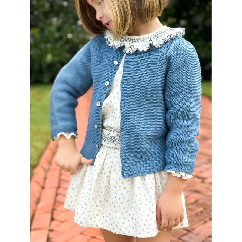 Smocked Skirt- French Blue
