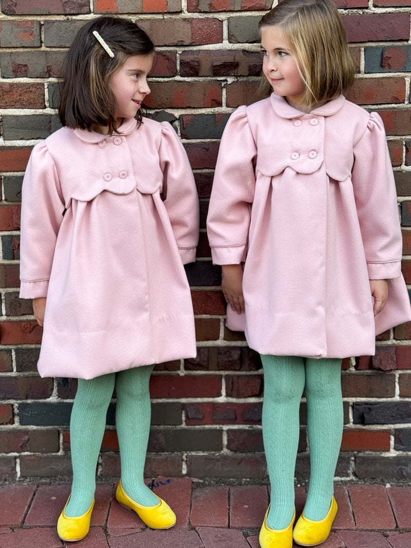 Girls Pink Mouflon Coat