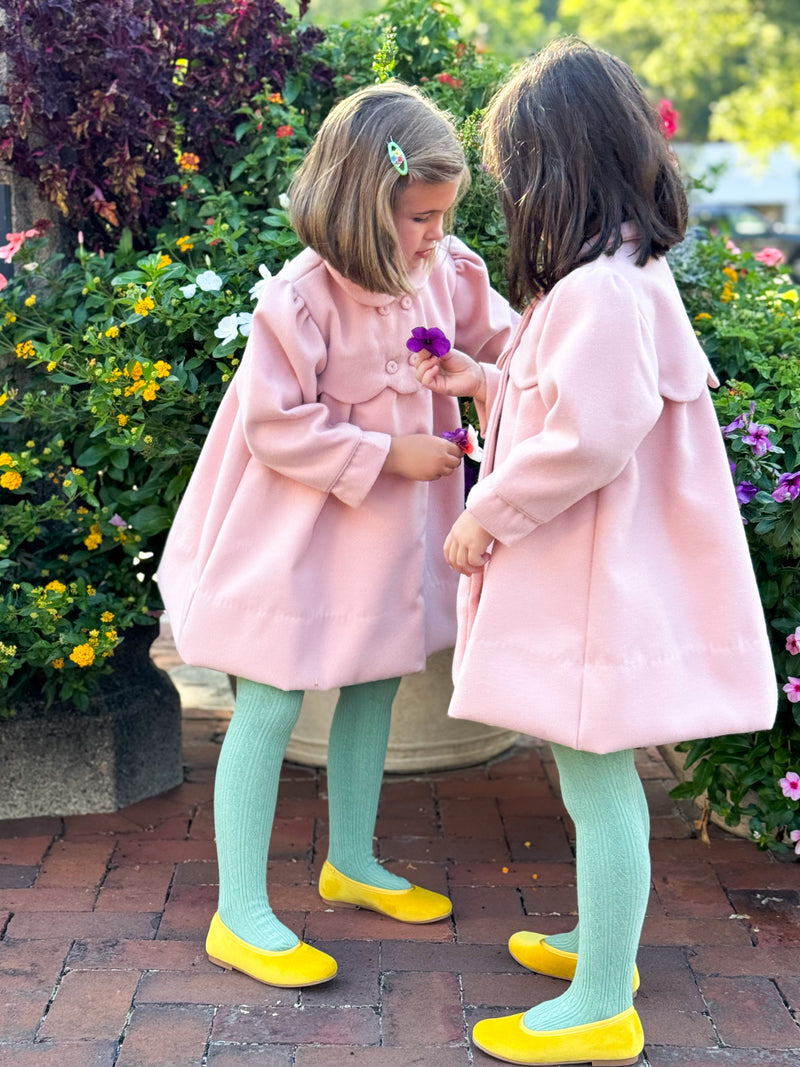 Girls Pink Mouflon Coat
