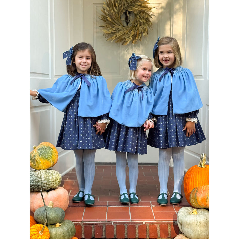 Silk Velvet Smocked Cape