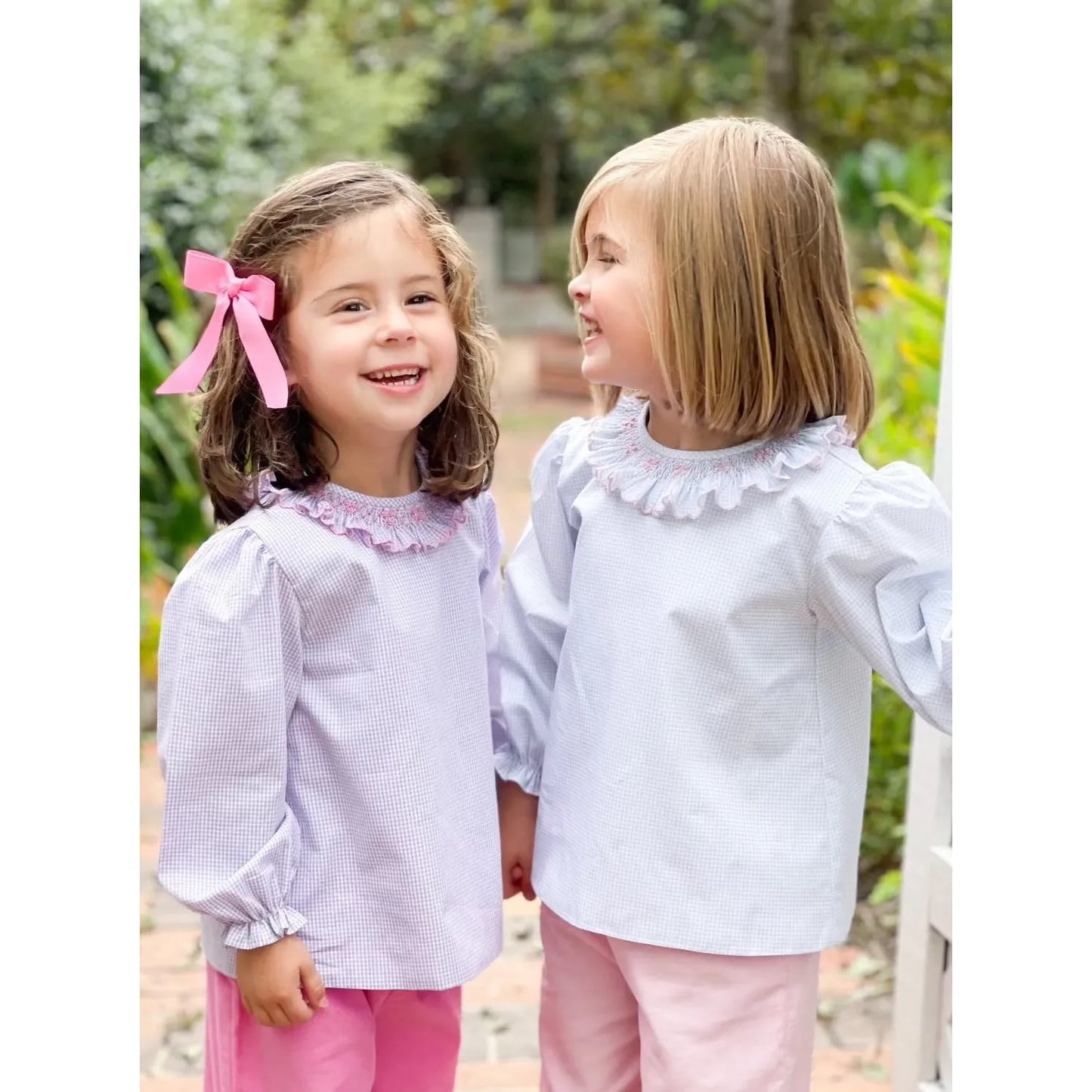 Smocked Ruffle Blouse- Lilac