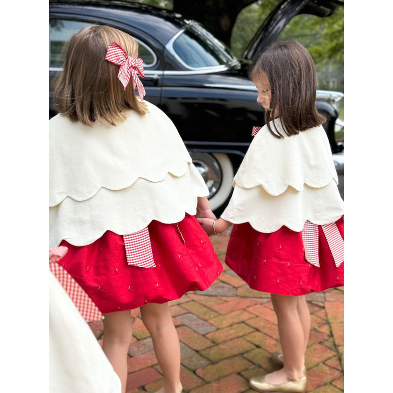 Velvet Scalloped Topper
