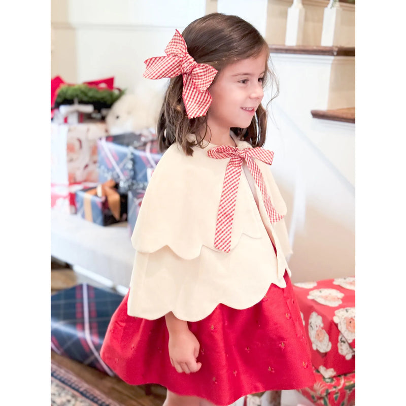 Velvet Scalloped Topper