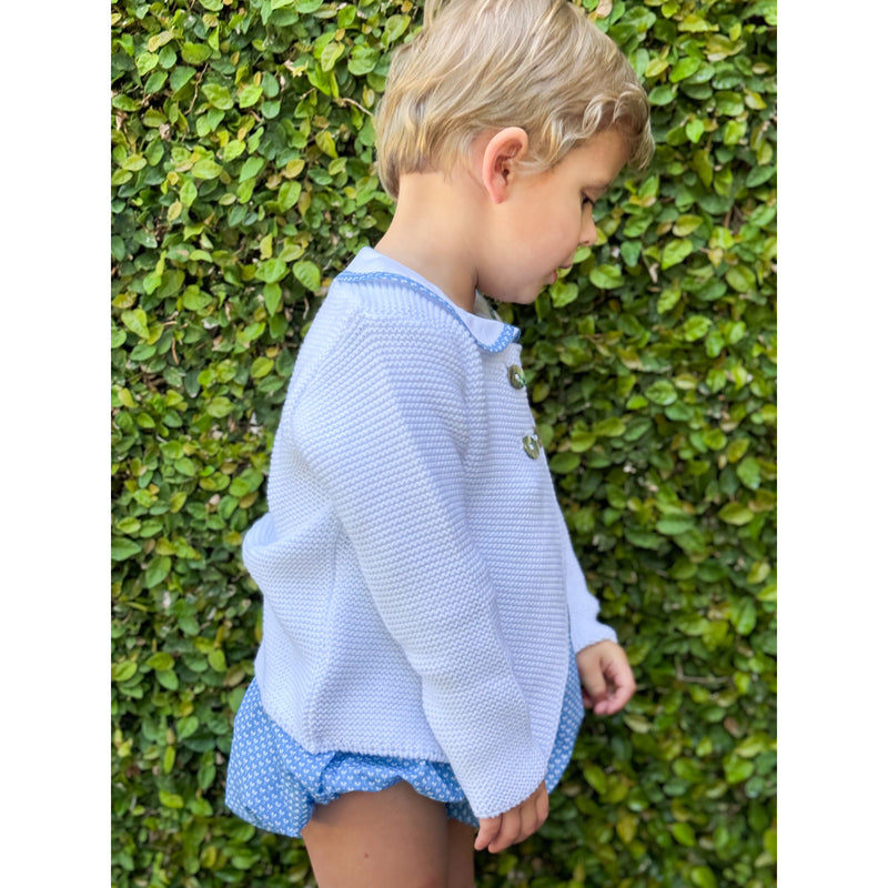 Double Breasted Sweater- White