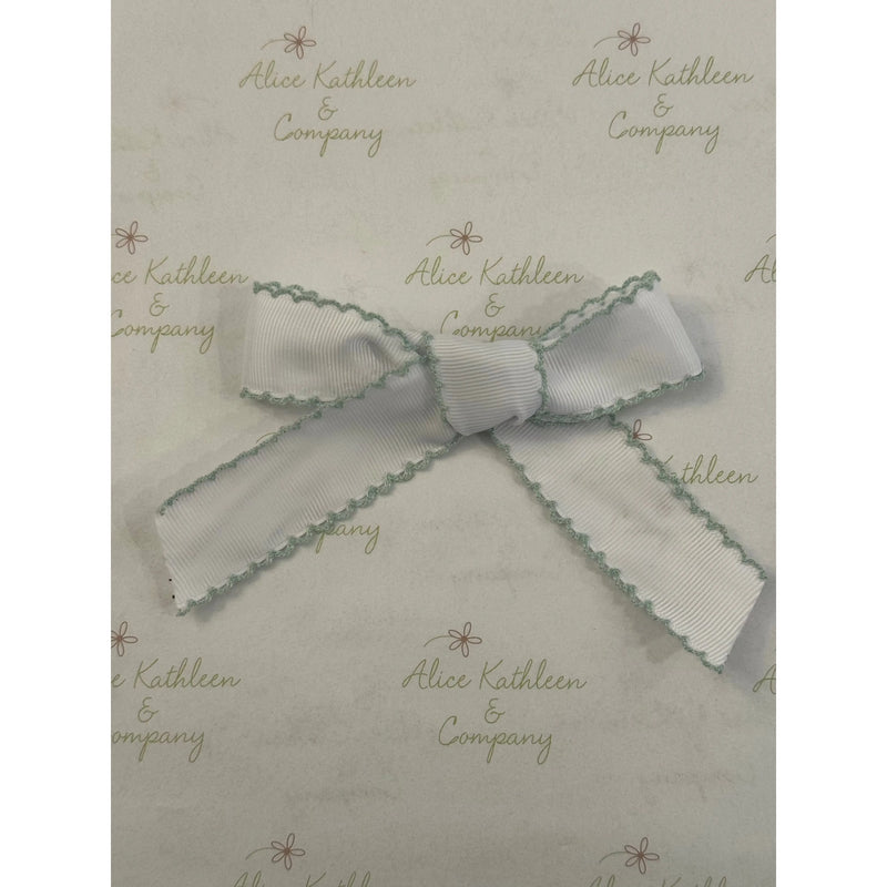 Bow- Mint Picot Trim