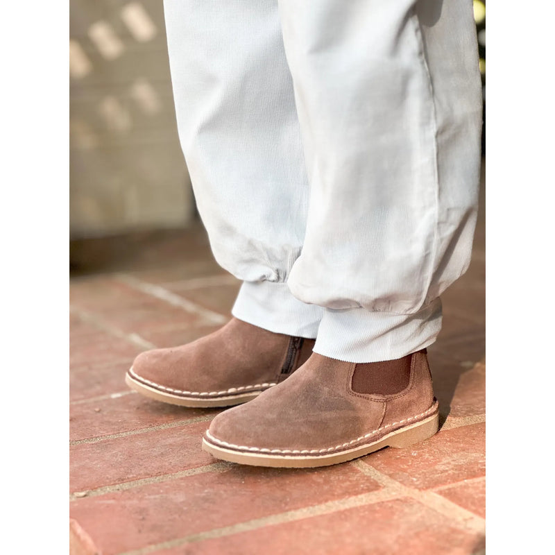 Chocolate Suede Chelsea Boot