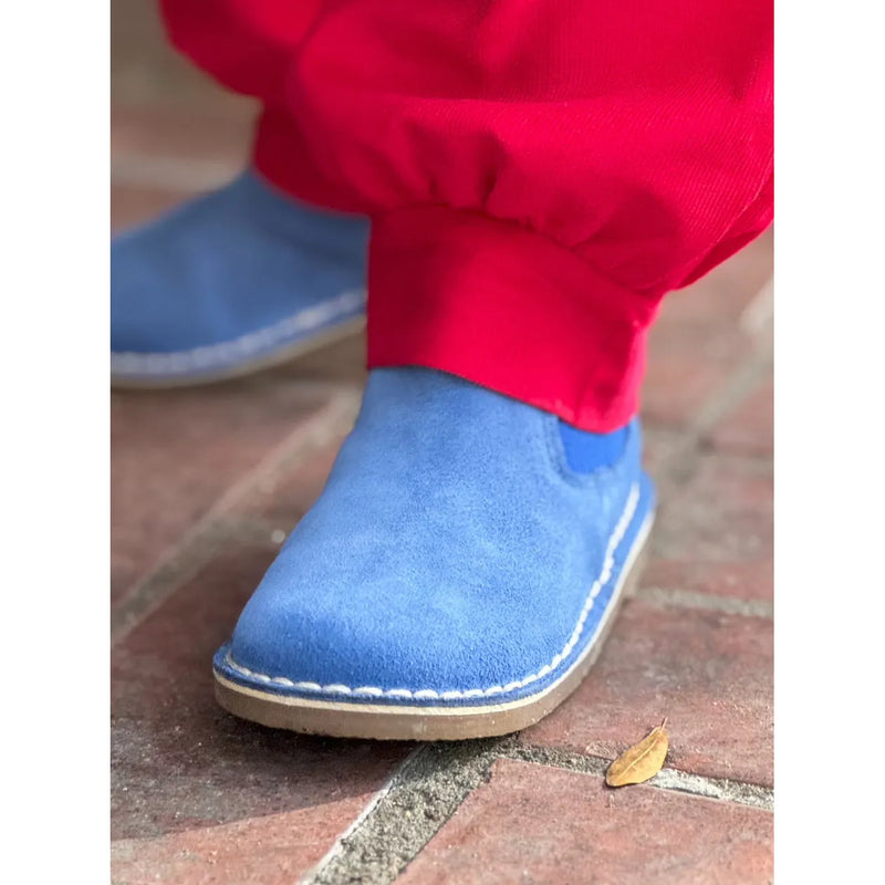 Blue Suede Chelsea Boot