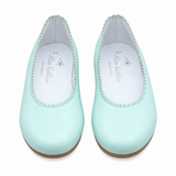 Mint Scalloped Flats