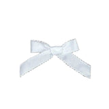 Bow in White Picot Trim