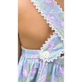 Swetes Short Set in Blue with Lavender Bougainvillea