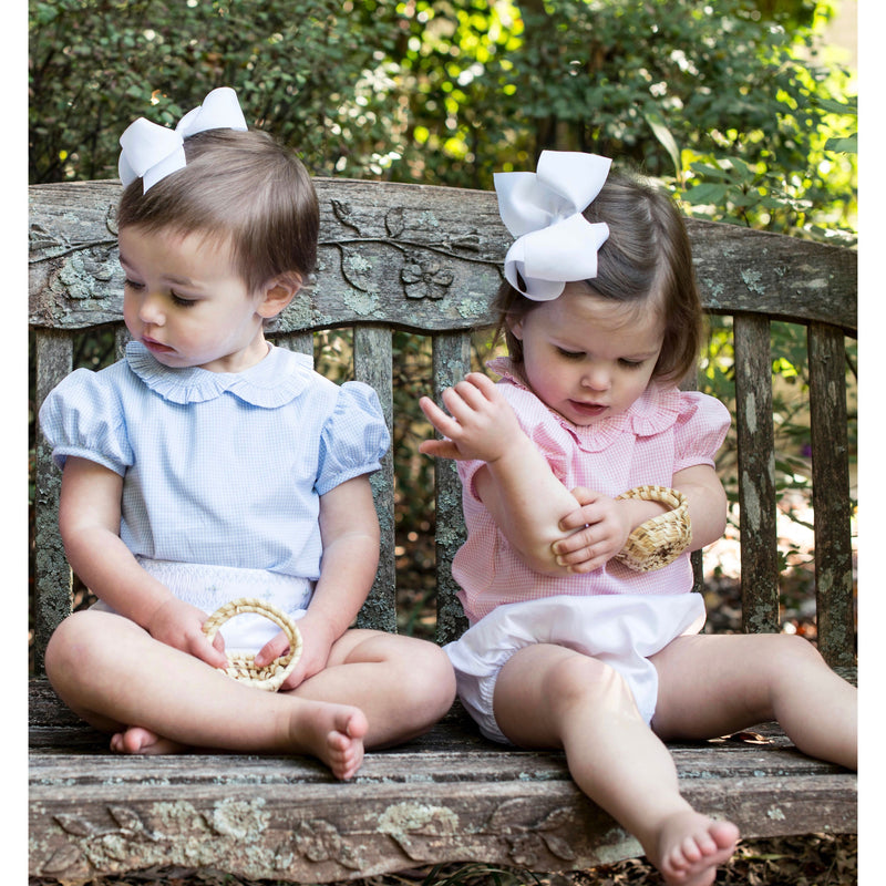 Smocked Bloomers in Ballet Pink Smocking