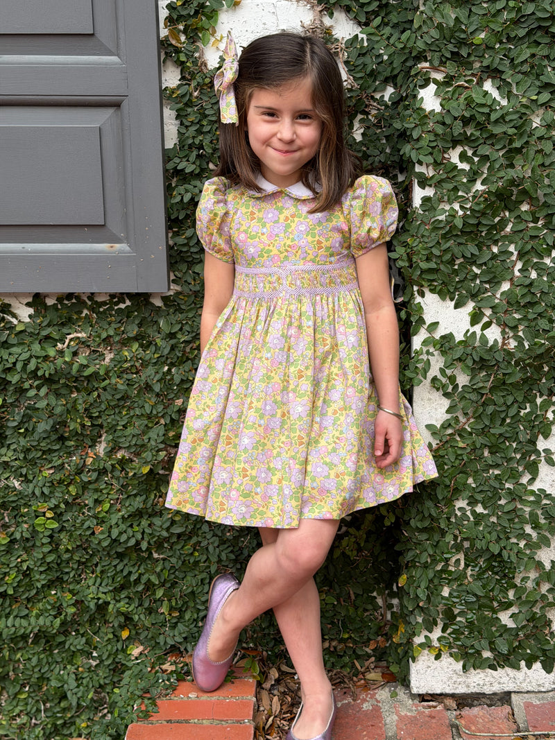 Smocked Waist Dress- Liberty of London