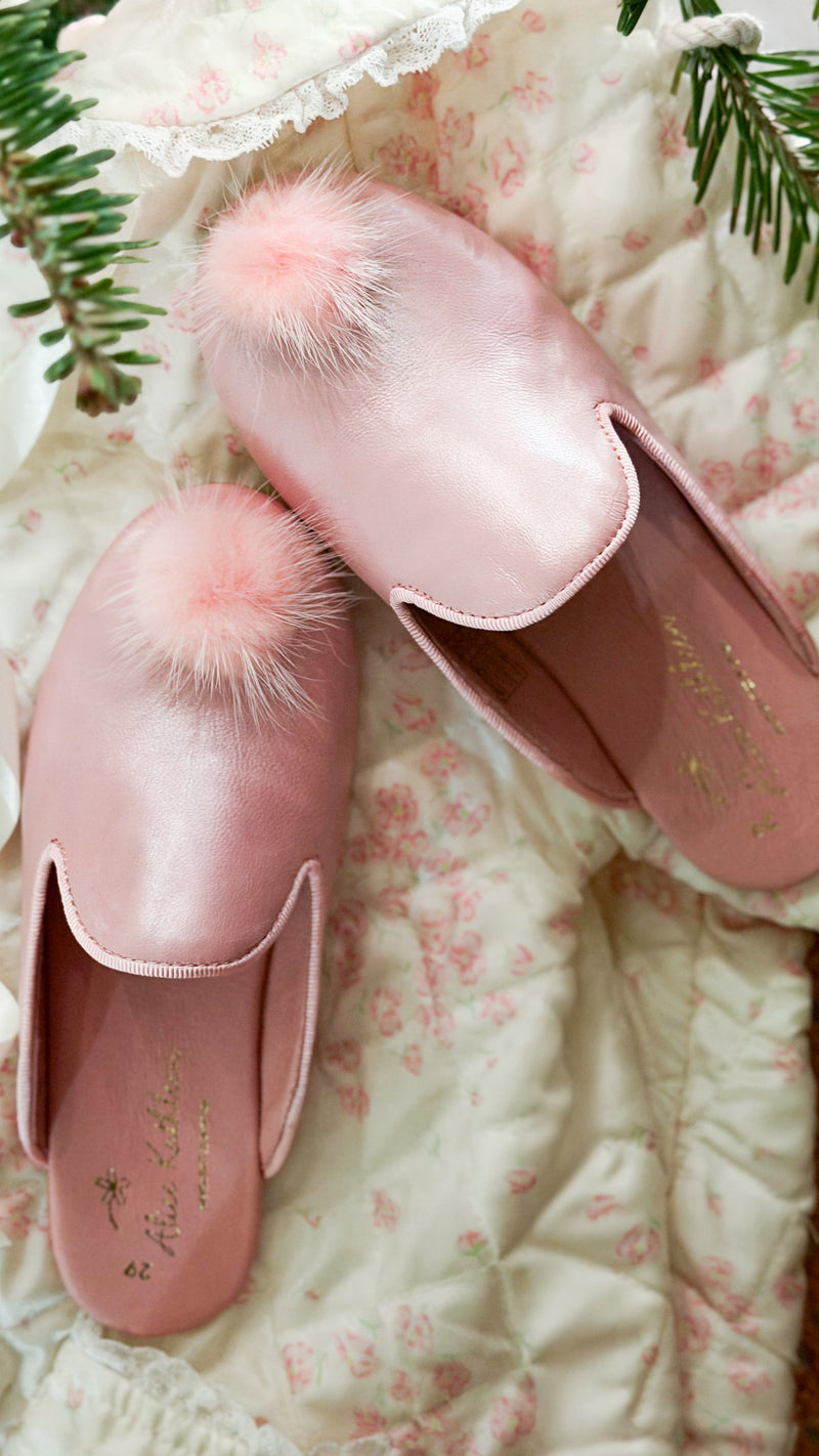 Girls Slippers- Pink/Pink Mink