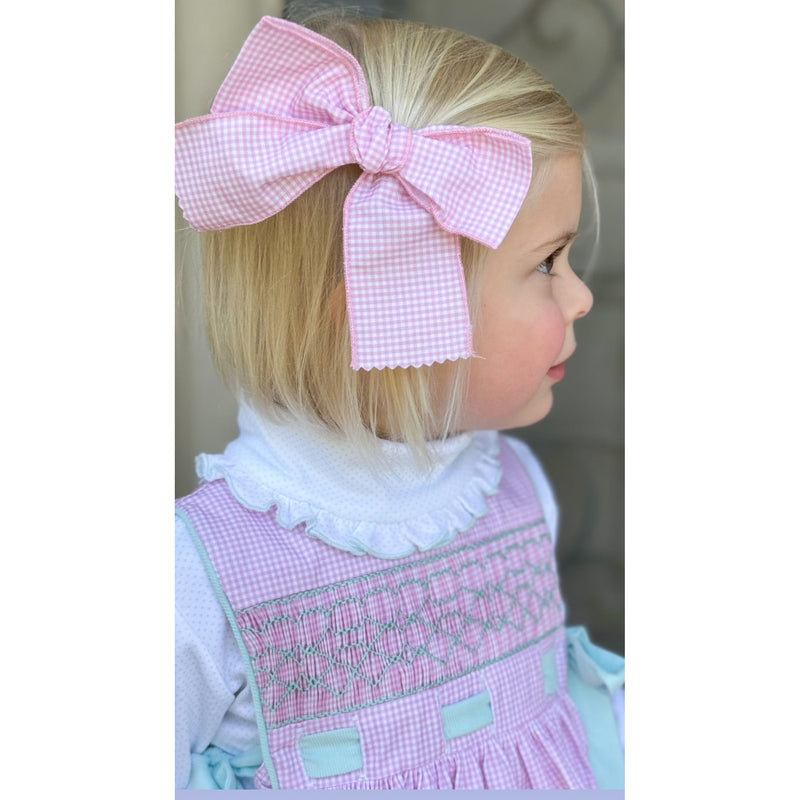 Bow- Pink Gingham