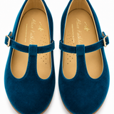 T-strap Peacock Velvet