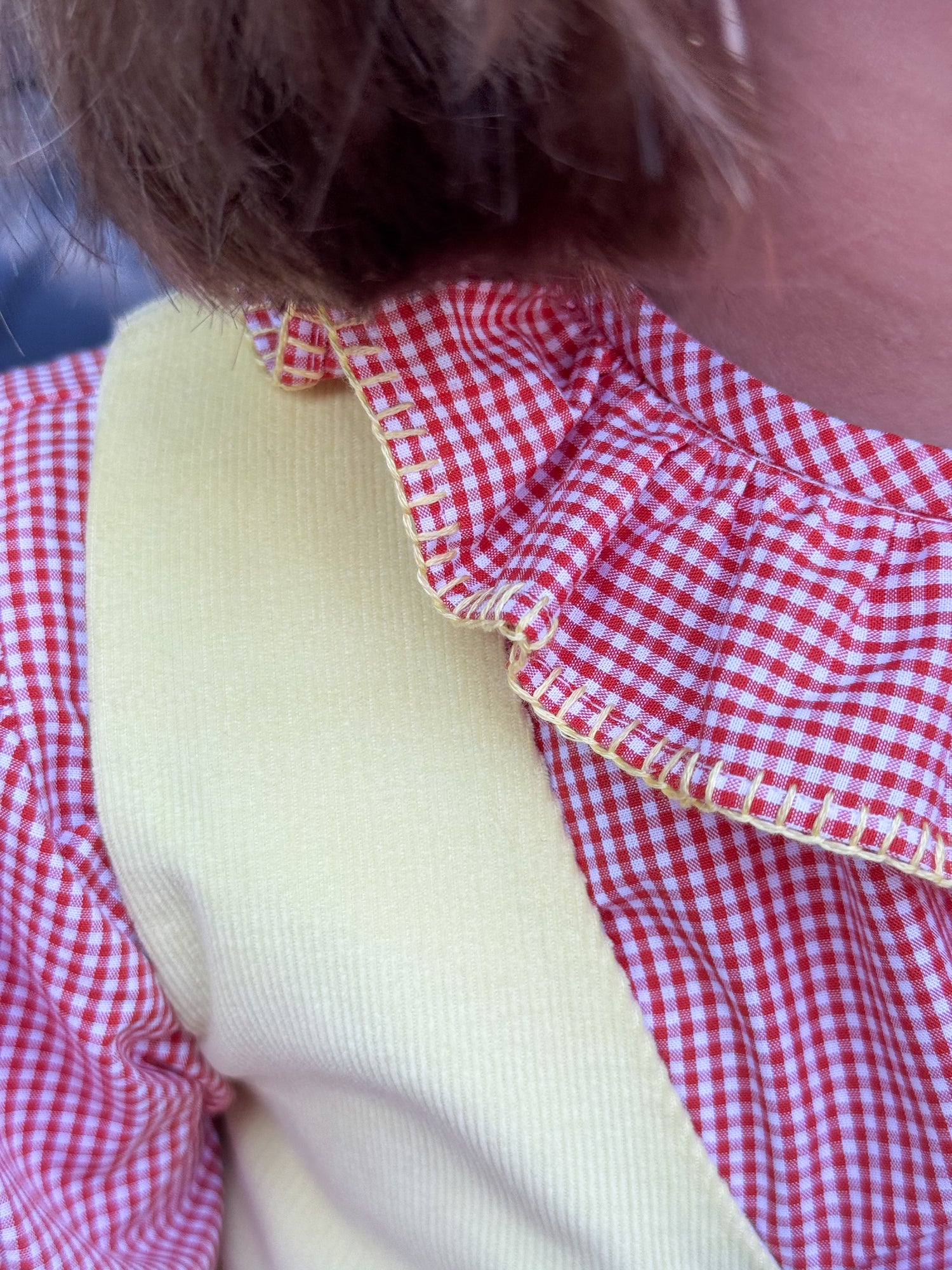 Ruffle Blouse- Amber Gingham