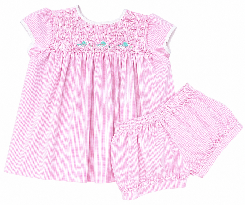 AK archival Smocked Carriage Set with Shorts