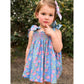 Loblolly Bloomer Set in Blue with Pink Bougainvillea