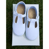 Canvas T-Strap in White
