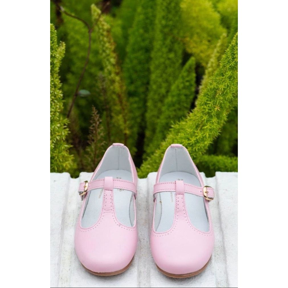 T-Strap in Poppy Pink