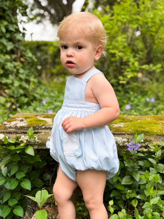 Smocked Beehive Bubble Blue Pre- Order