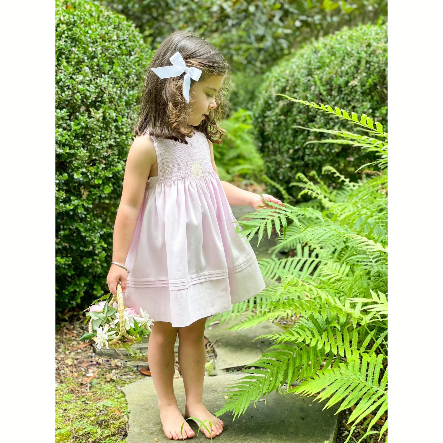 Smocked Beehive Pinafore