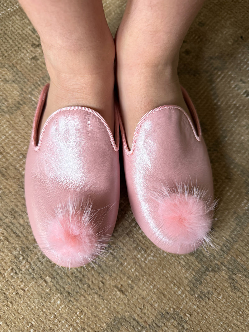 Girls Slippers- Pink/Pink Mink