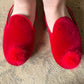 Girls Slippers- Red Velvet/Red Mink