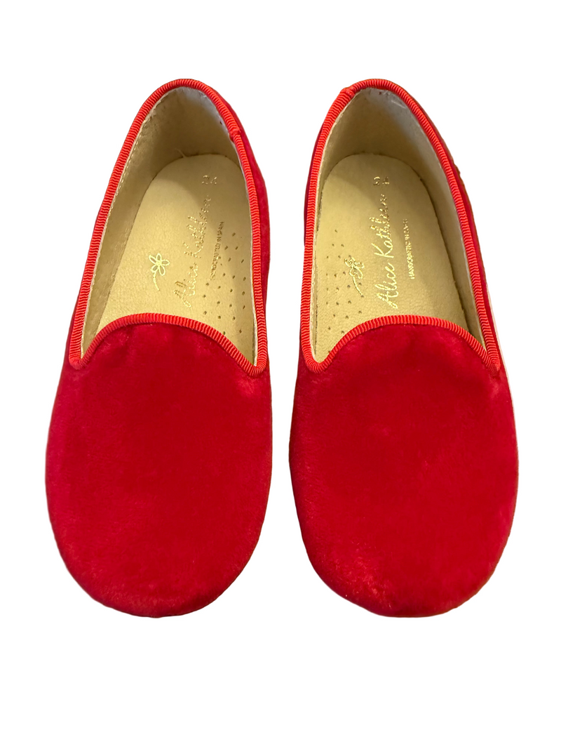 Boys Slippers- Red Velvet