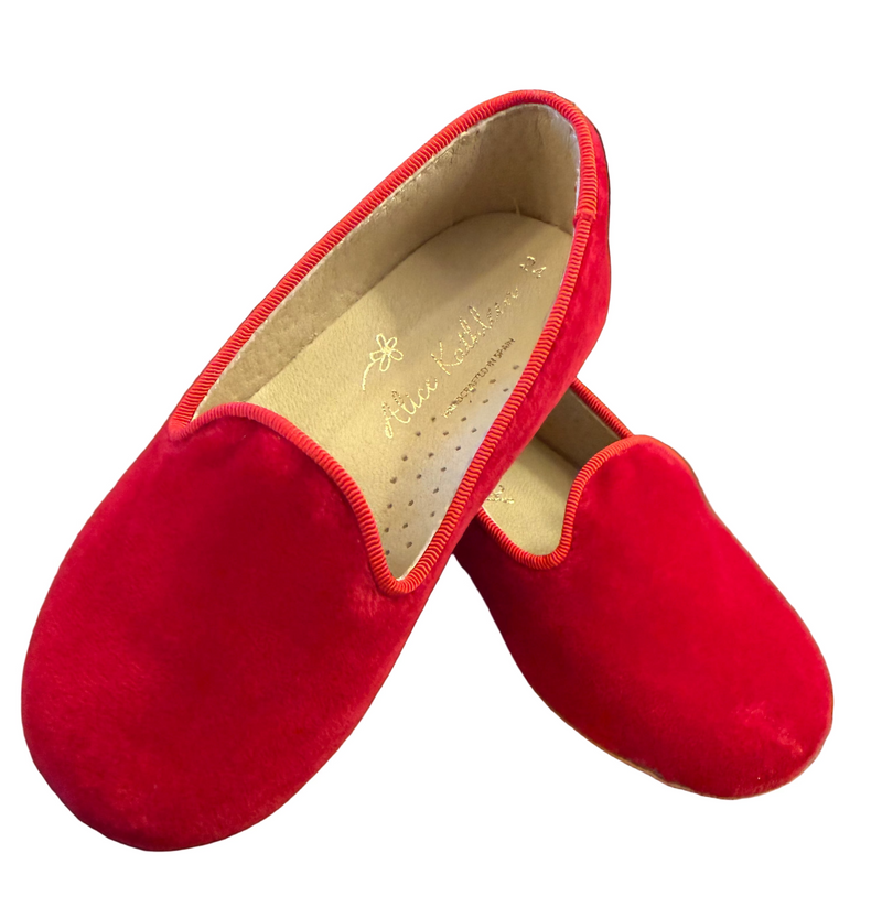 Boys Slippers- Red Velvet