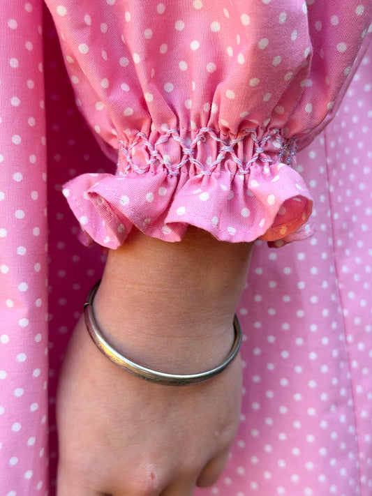 Love You! Pink Dot Dress Set