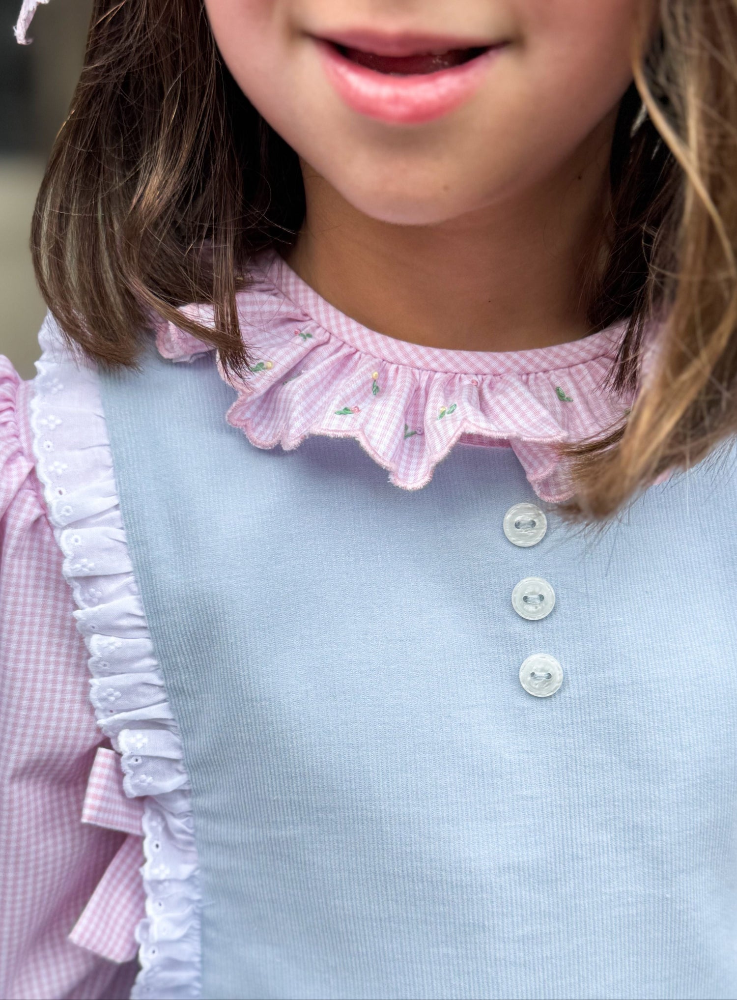 Posie Blouse- Pink Gingham