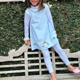Legging in Blue Posy