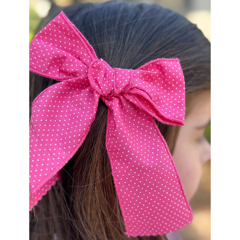 Candy Pink Bitty Dot Bow