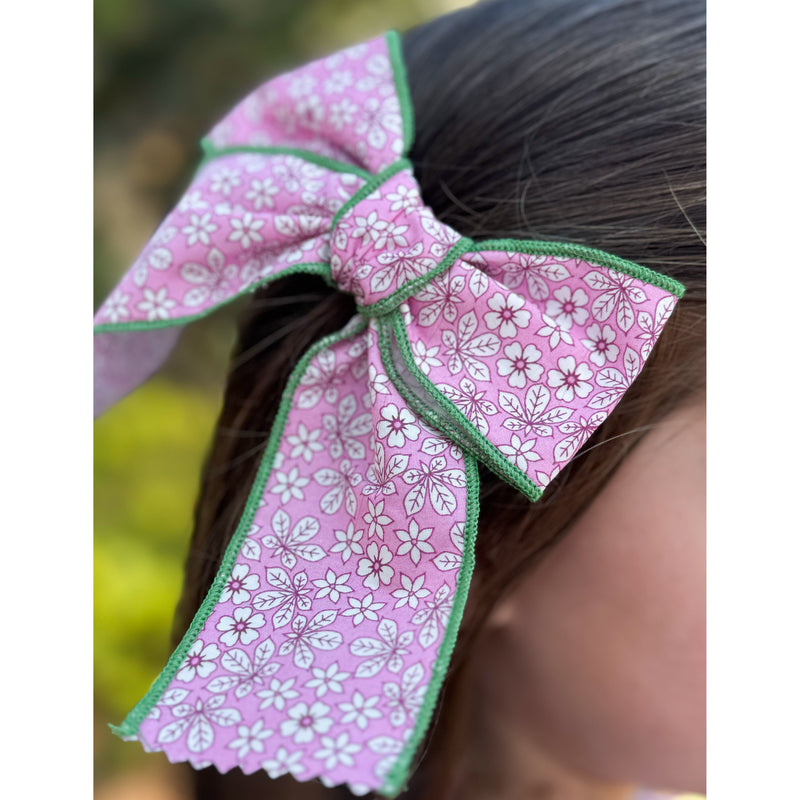 Pink Liberty Floral Bow