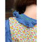 French Blue Smocked Plumetti Blouse