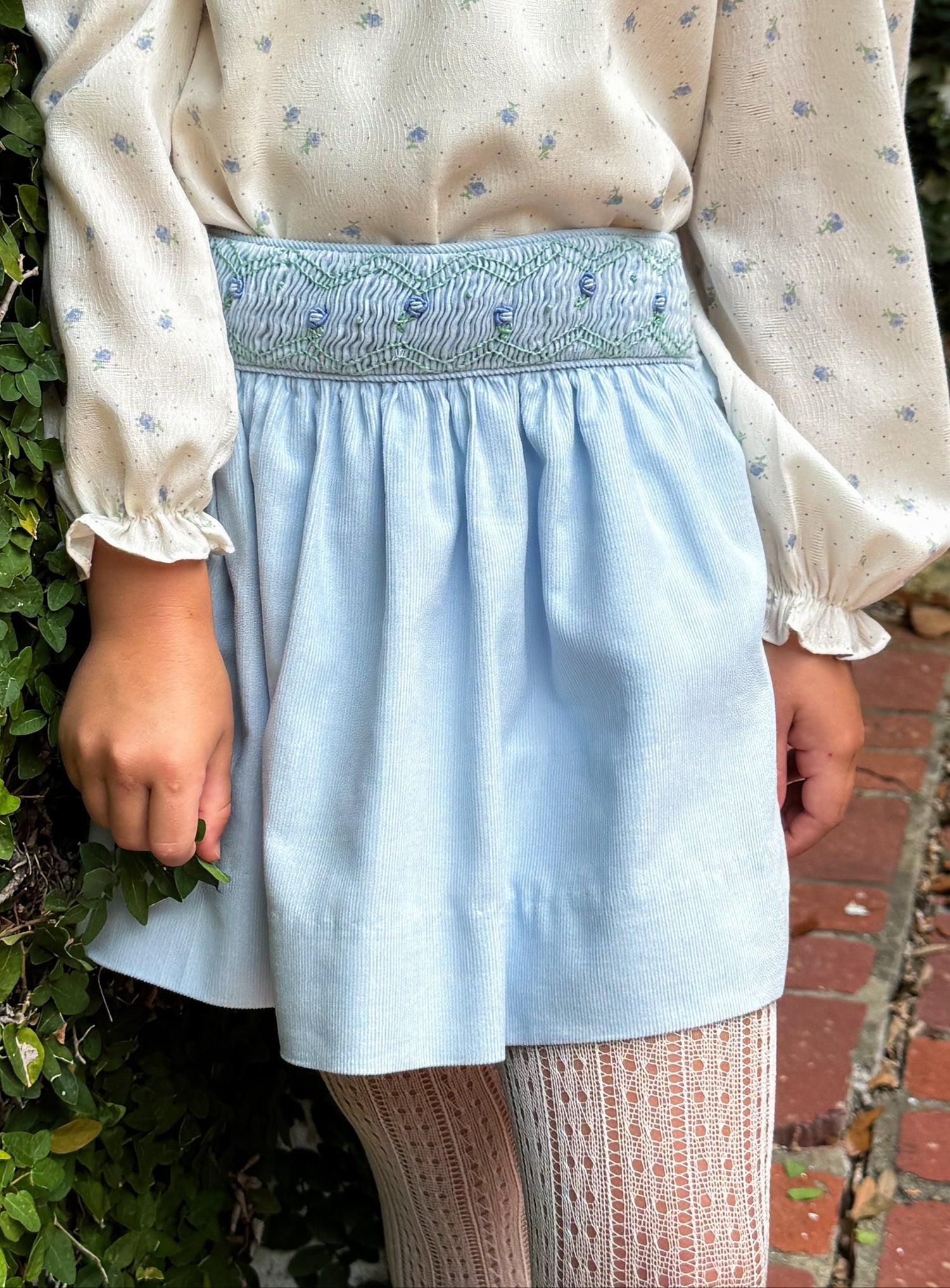 Smocked Posy Skirt